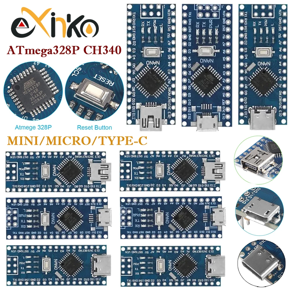 Nano 3.0 ATMEGA328P Mit dem Bootloader-kompatiblen Controller