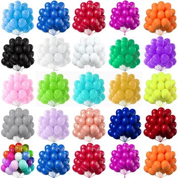 10/12 Zoll Perlmutt-Latexballons Weiß Rosa Blau Heliumballons Hochzeit Erwachsenen-Geburtstagsfeier Dekoration