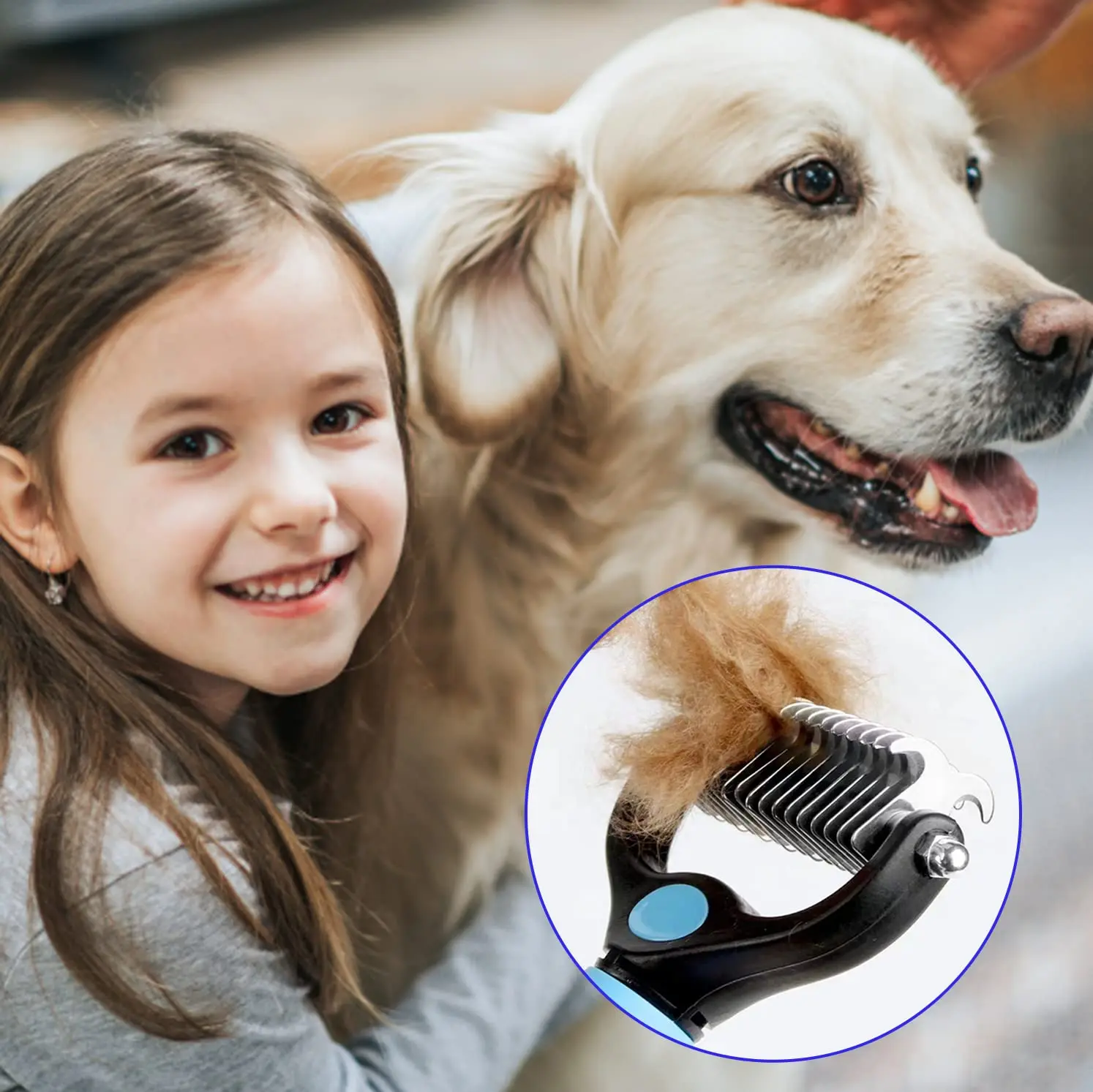 Professionelle Pet Enthaarung Pinsel Hund Haarentferner – Bild 3