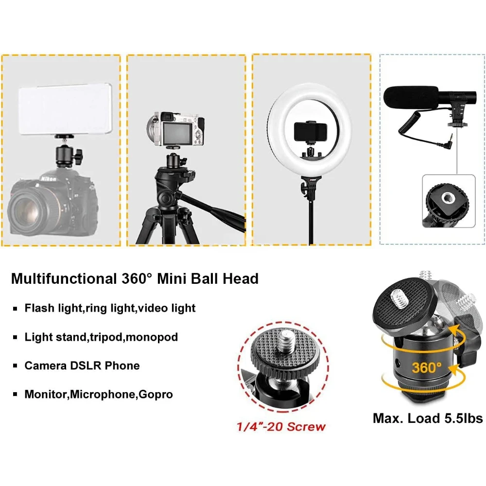 ERIKOLE Super Clamp mit 360° °   Mini Kugelkopf – Bild 2