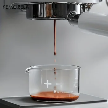 KEMORELA 1/2PCS Espresso Schnapsgläser 60ml Klare Skala Messbecher Flüssigkeit Schweres Glas Kaffeetassen
