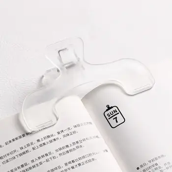 Transparenter Kunststoff-Buchclip, einfache Lesehilfe, fester Buchhalter, Lesezeichen, kreatives Design