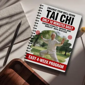 Tai-Chi-Übungsbuch für Senioren & Anfänger Spiralgebundenes Kampfkunst-Übungshandbuch mit Progressiven