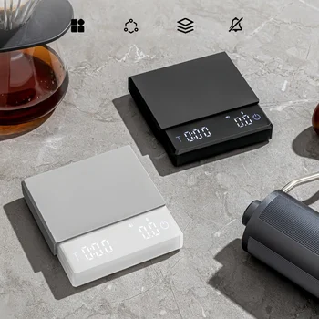 Mini Elektronische Kaffee Skala Smart Pulver Wasser Verhältnis USB Silikon Pad Präzision Professionelle Küche