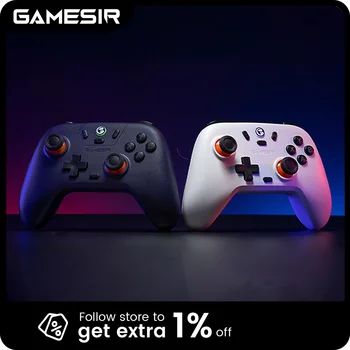 GameSir Nova Lite Kabelloser Gamepad, Bluetooth-Gaming-Controller mit Hall-Effekt für Switch, Android, iOS