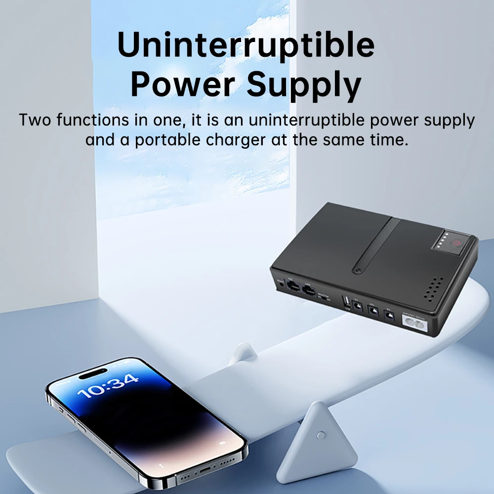 Mini-USV für Router, 5/9/12 V, für 18650-Akkus (ohne Akkus) – Bild 5