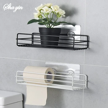 Badezimmer-Aufbewahrungsregal, Küchen-Organizer, Regal, schwarze Regale, Eckrahmen, Eisen, Duschstanzer, frei