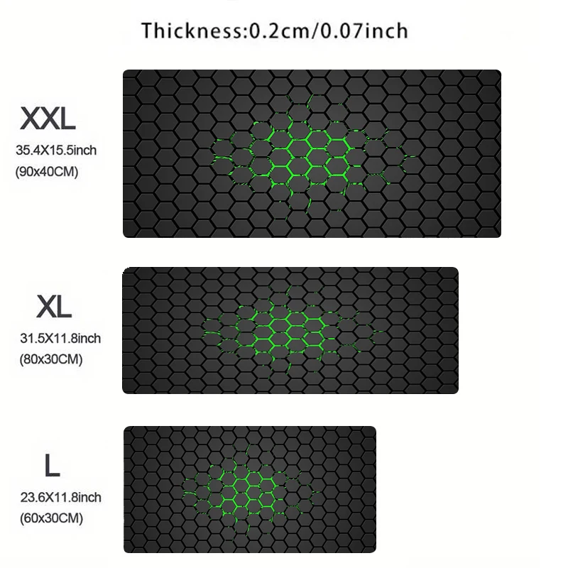 HEX Hexagon Mousepad Computer Neue XXL Mauspads Tastatur Pad – Bild 4