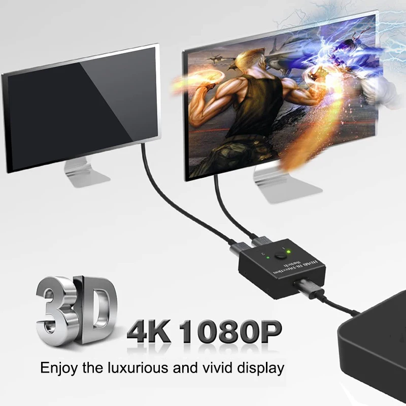 HDMI-kompatibel Schalter Bi-Direction 2,0 Splitter 1x2/2x1 – Bild 2