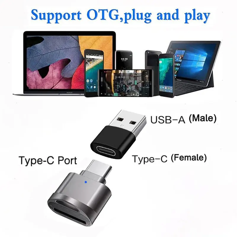 USB C TF-Kartenleser, USB C auf USB A, tragbarer – Bild 2