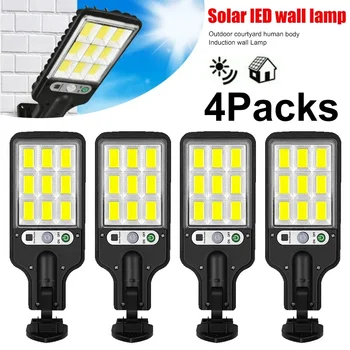 Leistungs starke LED Solar Outdoor LED Innenhof Wand leuchte wiederauf ladbare menschliche Körper Induktion