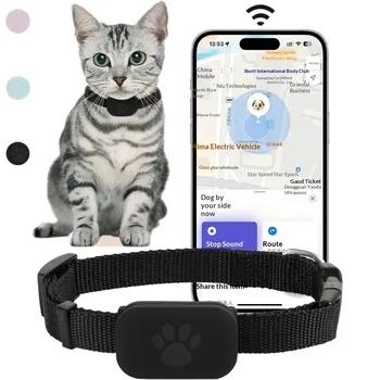 Ferngesteuerter GPS-Tracker für Haustiere, wasserdicht, Echtzeit-Ortung, Bewegungsalarm, Halsband