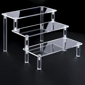 1-5 Etagen Acryl Display Stand Parfüm Puppe Ton Figur Blind Box Lagerung Rack Transparente Leiter Make-Up