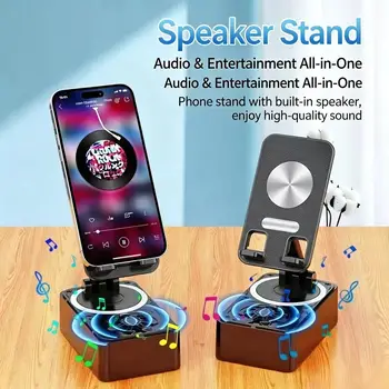 Handyhalter mit Bluetooth-Lautsprecher Powerbank Drei-in-Eins Multifunktionaler Desktop-Ständer