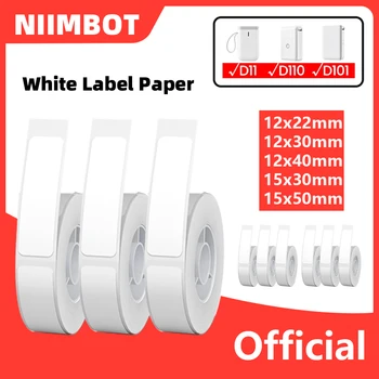 Niimbot D11/D101/D110 Tragbarer Mini-Drucker, weißes Klebeband, Aufkleberpapiere, wasserdicht, ölfrei, kein