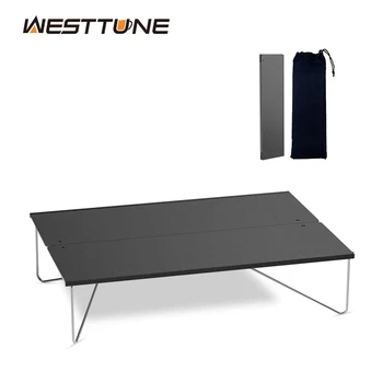 WESTTUNE Pop-Up Outdoor Mini tragbarer Tisch Ultraleichter klappbarer Couchtisch aus Aluminiumlegierung