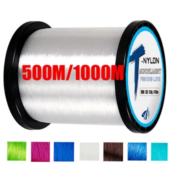 1000M Nylon-Angelschnur, Superstark, Monofilament-Angelschnur, gesprenkelte, Fluorocarbon-beschichtete