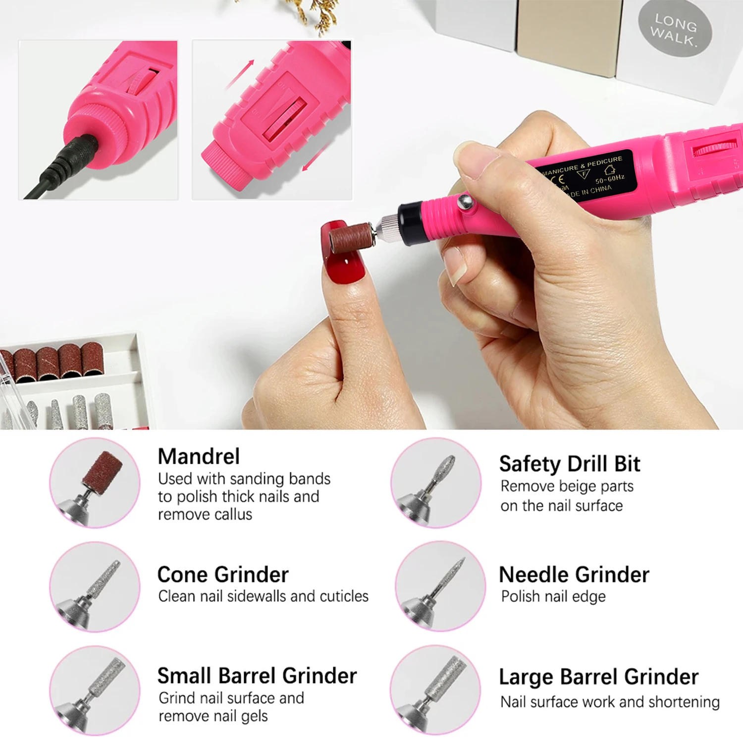LULAA Tragbare professionelle elektrische Nagelbohrmaschine – Bild 4