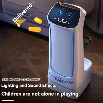 Ferngesteuertes Roboter-Spielzeug für Kinder, Essenslieferroboter, automatisches intelligentes elektrisches