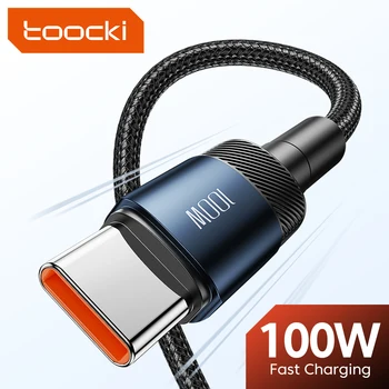 Toocki 100W USB Typ C zu USB C Kabel PD Schnelle Lade Ladegerät Typ-C Draht Kabel für MacBook Samsung Xiaomi