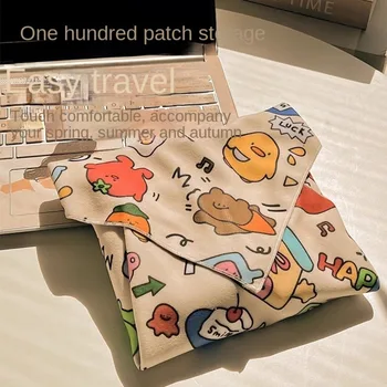 Fantastische Faltbare Kosmetiktasche aus Stoff mit Hundertfach-Patch-Design für iPad - Wiederverwendbare