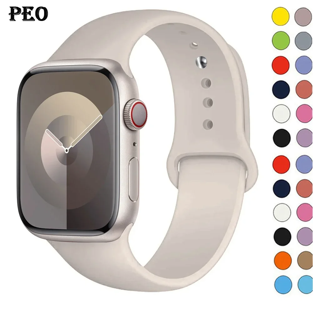 Silikonband für Apple Watch Armband 44mm 45mm 40mm 41mm