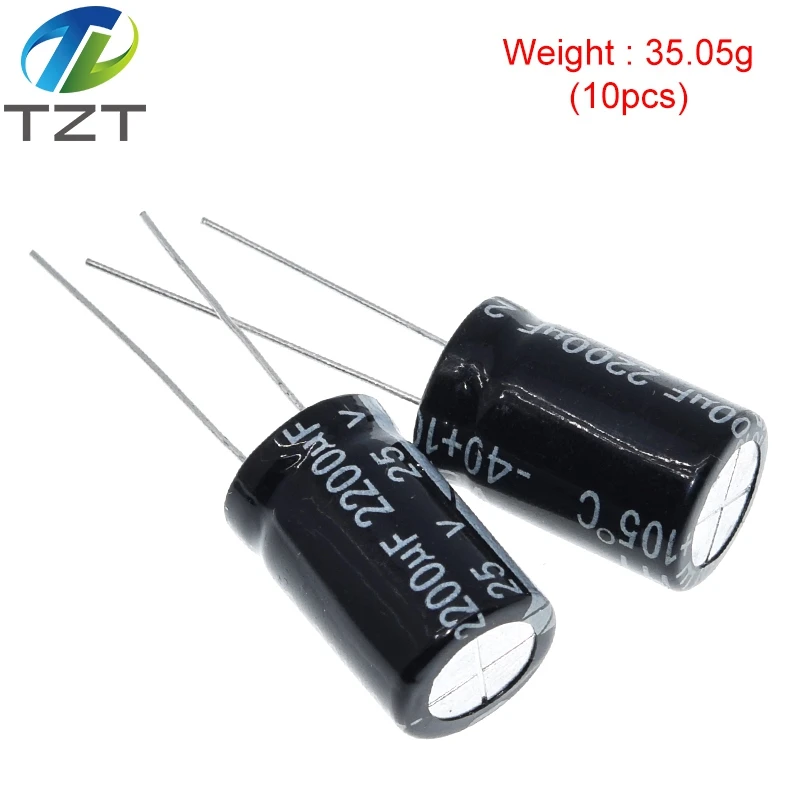 10 Stück Aluminium-Elektrolytkondensator 2200 uF 25 V 10 * 20 – Bild 2