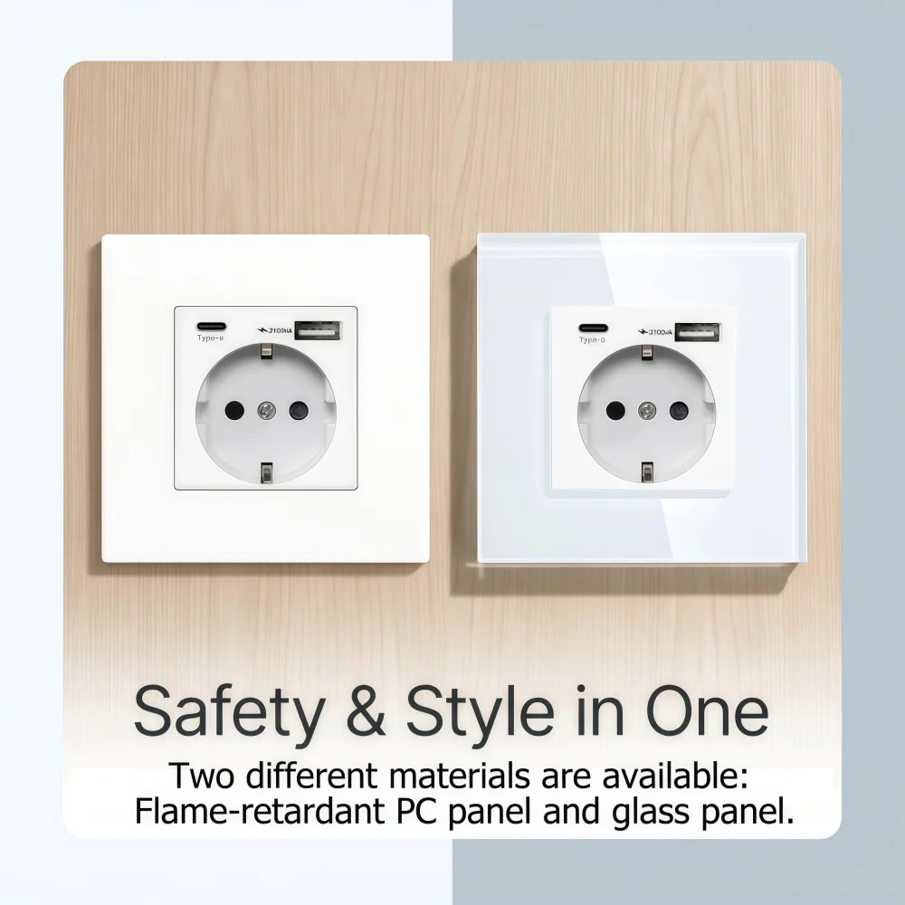 EU-Standard Typ-C USB-Steckdose Hochwertige Materialanlagen – Bild 2