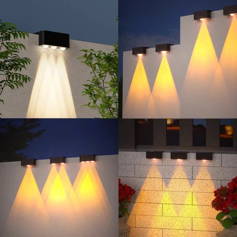 1/2/4PCS Solar Wand Lichter Im Freien Wasserdichte Garten – Bild 3