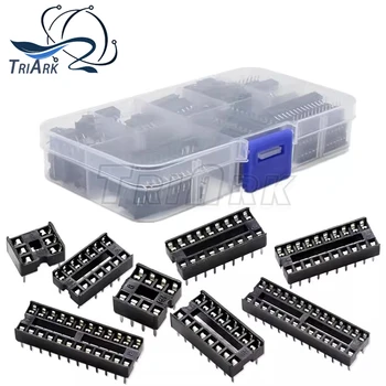 Mit Box DIP IC Sockel Adapter Solder Typ Sockel Kit 6 8 14 16 18 20 24 28 Pin DIP-6 DIP-8 DIP-14 IC (66 Stück)