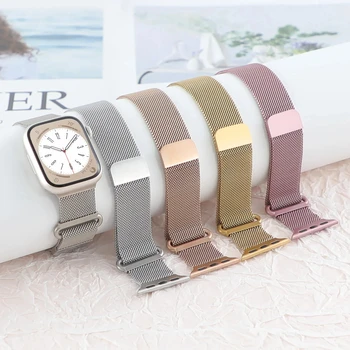 Metall armband für Apple Uhren armband 44mm 45mm 49mm 40mm 41mm 38mm 44mm Milan ese Correa Armband iwatch
