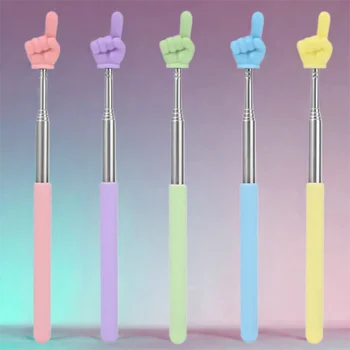 Langlebig Edelstahl Lehre Pointer Teleskop Stange Finger Design Lehrstab Klassenzimmer Finger Pointer Lehrer
