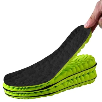 4D Superweiche Sport-Einlegesohlen Stoßdämpfung Gewölbestütze Orthopädische Schuheinlagen für Laufen