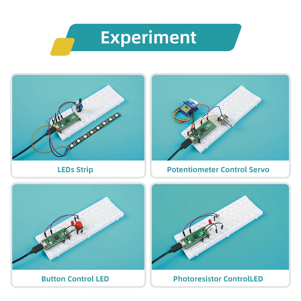 Raspberry Pi Pico Starter-Kit mit Steckbrett und I2C-LCD – Bild 5