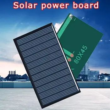 80x45mm 5V 75mA Solar Panel Tropfen Kleber Bord DIY Solar Silizium Panels Bord Polykristalline Garten licht