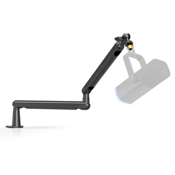 FIFINE Verstellbarer Low-Profile-Arm-Mikrofonständer mit Kabelmanagement-/Schreibtischhalterung