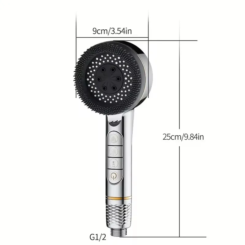 1pc Gefilterte Kompressor Dusche Kopf Vier-geschwindigkeit – Bild 6