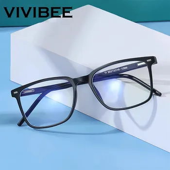 VIVIBEE 2026 Eckige Blaulichtfilter-Brille für Männer TR90 Leichter Rahmen Anti-Blaulicht-Brillen für Frauen