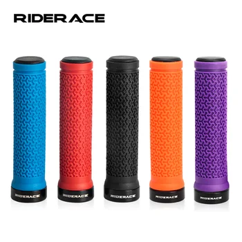 RIDERACE Fahrradgriffe MTB Mountainbike einseitig verriegelbare Lenkerabdeckung Gummi rutschfestes