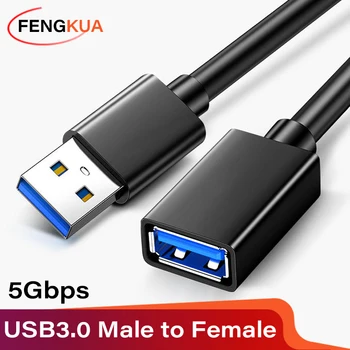 USB 3.0-Verlängerungskabel, Stecker auf Buchse, 5 Gbit/s, Datenkabel, USB 3.0-Extender für PC, PS3, Laptop