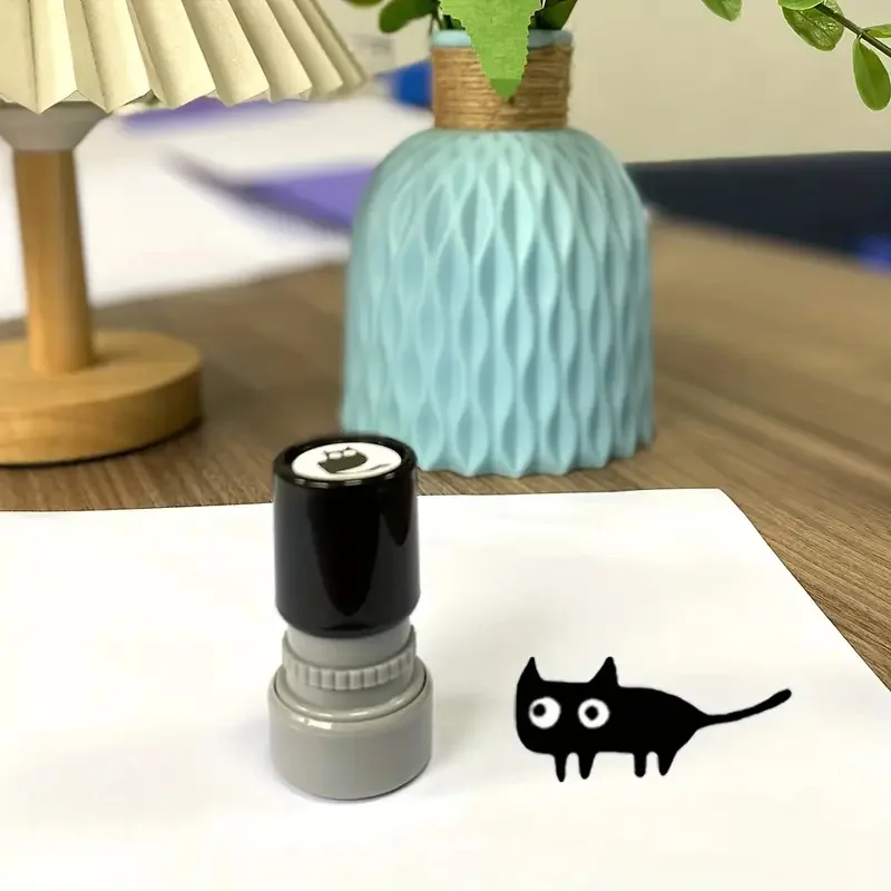 4 Stile niedliche Cartoon-Stempel, schöne kleine schwarze – Bild 5