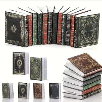 Miniatur-Puppenhausbücher, 1:12 Maßstab Papierbücher Mini-Bücher Puppenhausdekoration Sortierte (12 Stück)