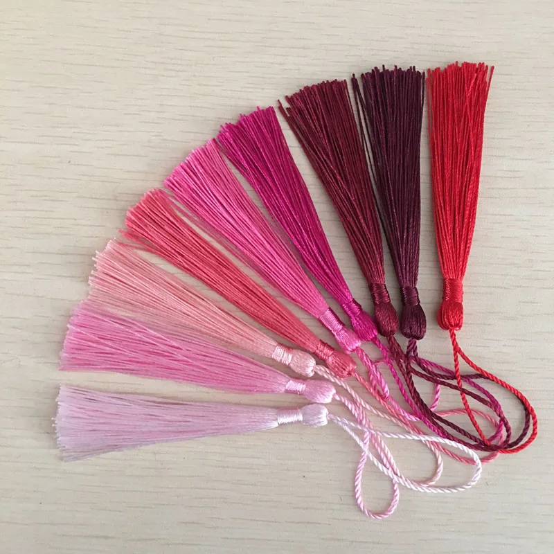 100 teile/paket Polyester Seide Quaste Fringe 13 cm Baumwolle – Bild 2