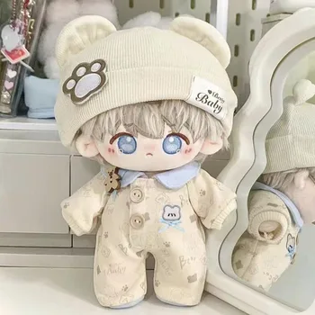 Entzückende Puppenkleidung für 20 cm große Baumwollpuppen, Bodysuit, Overalls für Baumwollpuppen