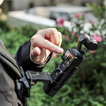 SUNNYLIFE Rucksack-Clip-Halterung für DJI Pocket 3 | Ausziehbarer, drehbarer Magnethalter