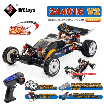 WLtoys 244016 V2 2,4G High Speed Racing Auto 2WD 25 KM/H 1:24 Gyro Volle Skala Fernbedienung Auto