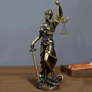 Europäischen stil kreative retro hause nachahmung kupfer göttin der gerechtigkeit ornament dekoration