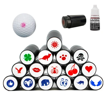 Golfball-Stempel, Stempelmarker, schnell trocknend, langlebig, verschiedene Muster, Kunststoff, Golf-Zubehör