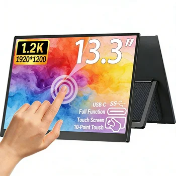 13,3-Zoll tragbarer Touch-Monitor 1200P 100% sRGB Low Blue Light Touchscreen-Monitor für Xbox PS4/5 Switch