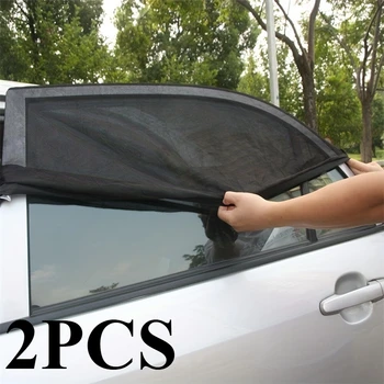 Auto Fenster Moskito Net Sonnenschirm UV Schützen Schild Mesh Verhindern Moskito Sonnenschein (2 Stück)
